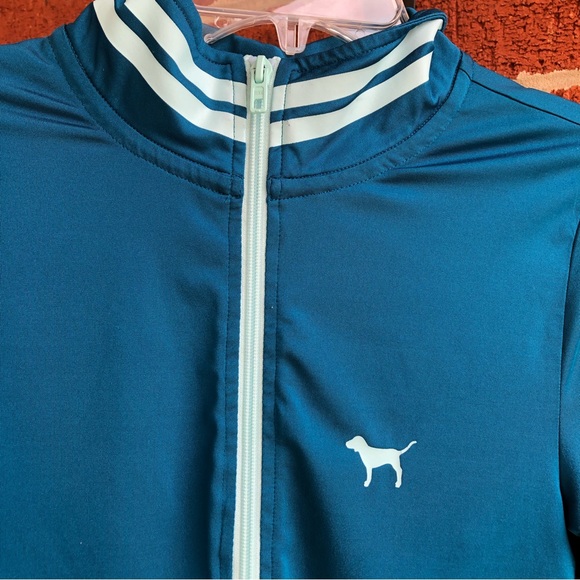 PINK V.S. Long Sleeve Quarter Zip Up | Blue | Size L - Picture 4 of 5